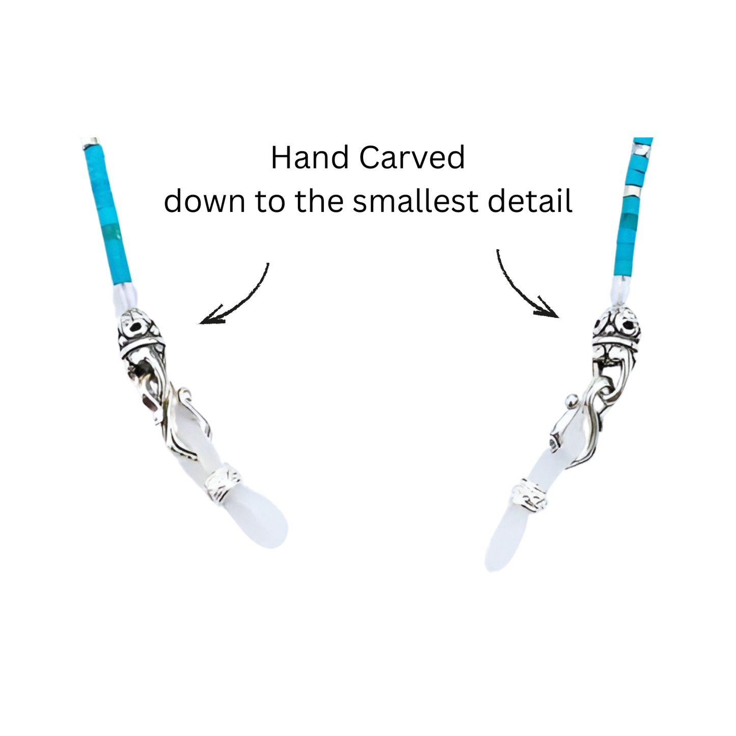 Natural Turquoise Glasses Chain