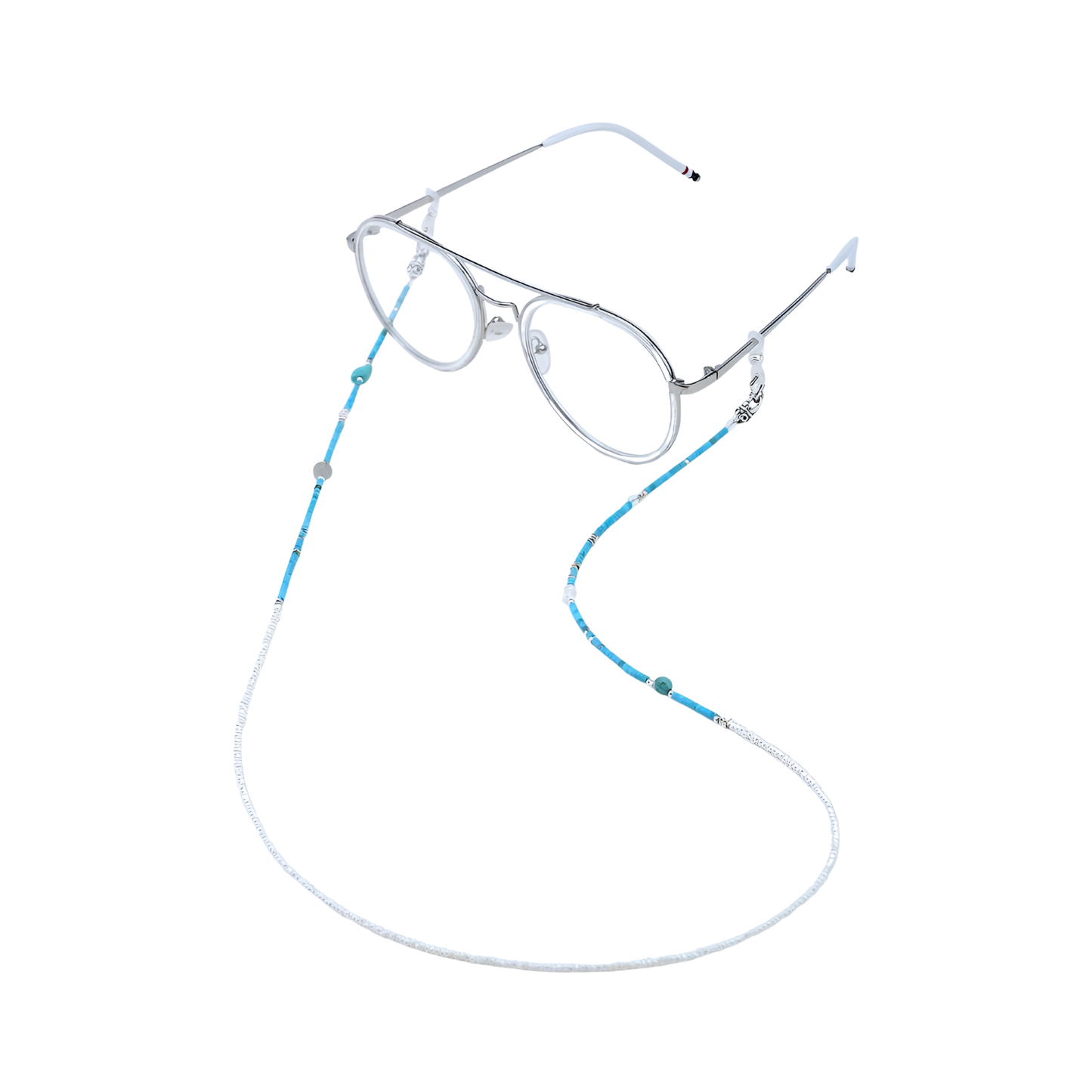 Natural Turquoise Glasses Chain