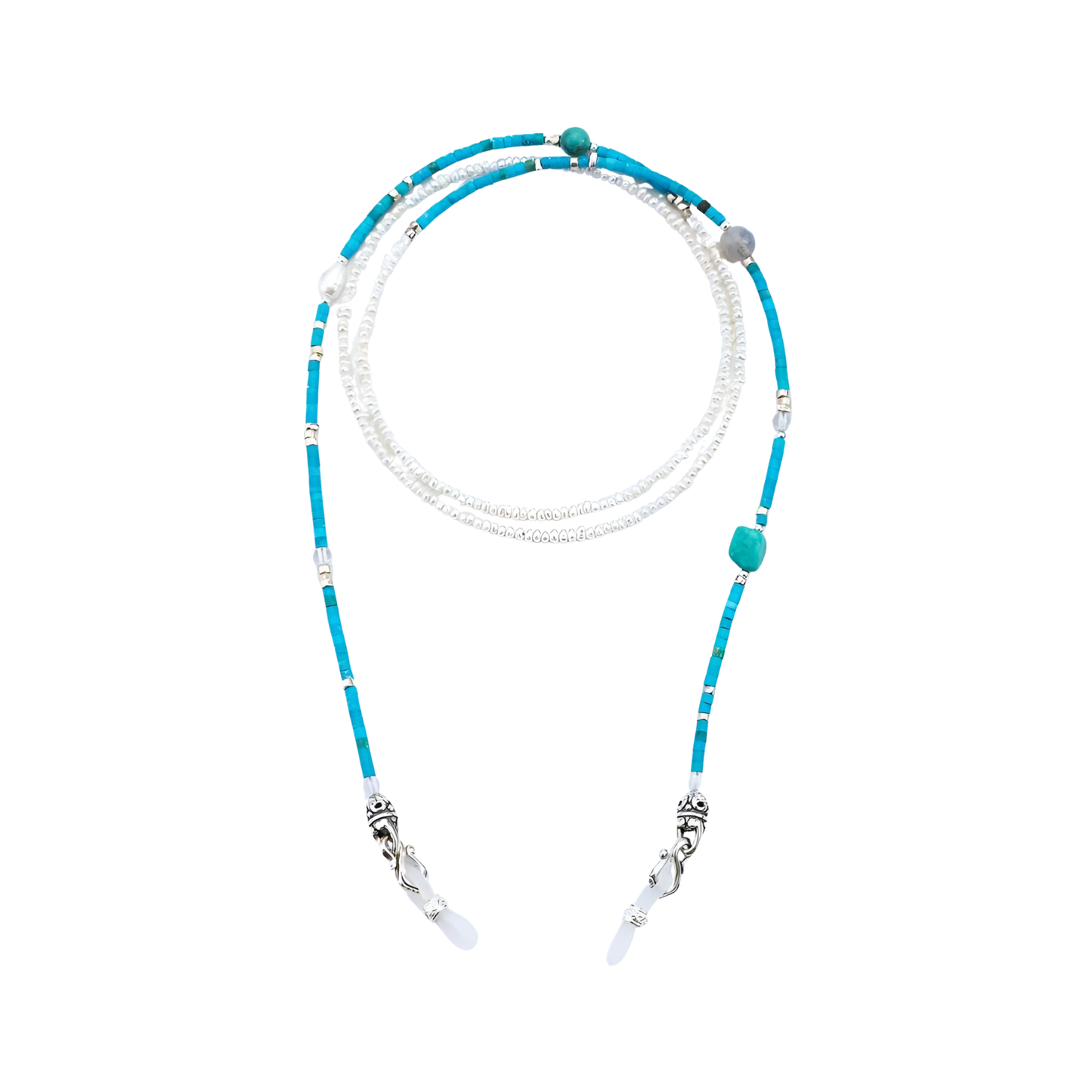 Natural Turquoise Glasses Chain